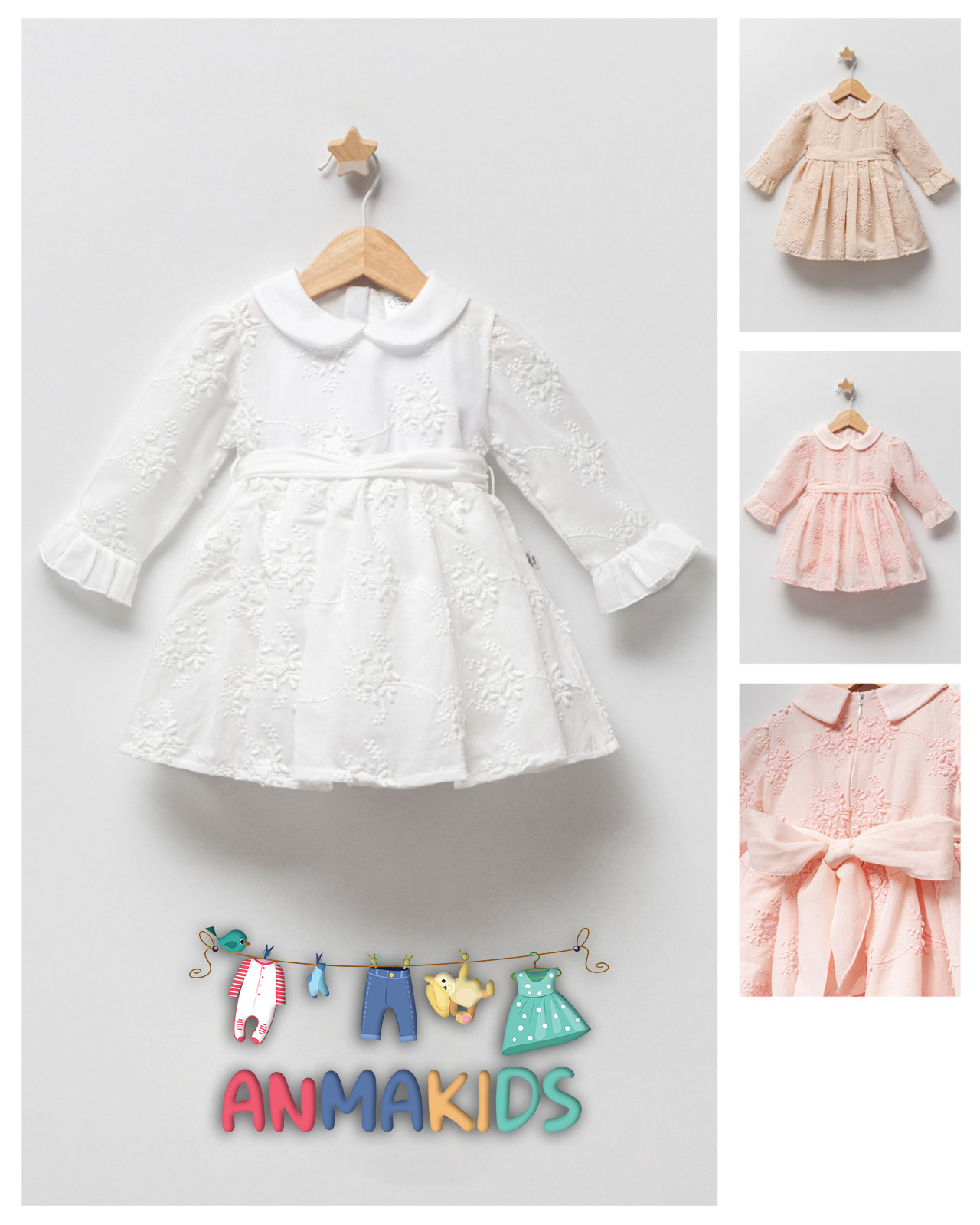 Robe en tissu brodé Haut qualité