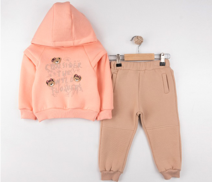 Survêtement molletonné pour filles Sweat à capuche et pantalon
