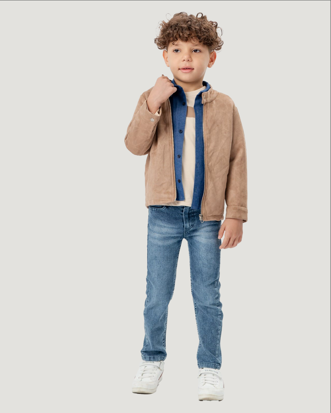 Ensemble 4 pieces Jacket+chemise+T-shirt+pantalon
