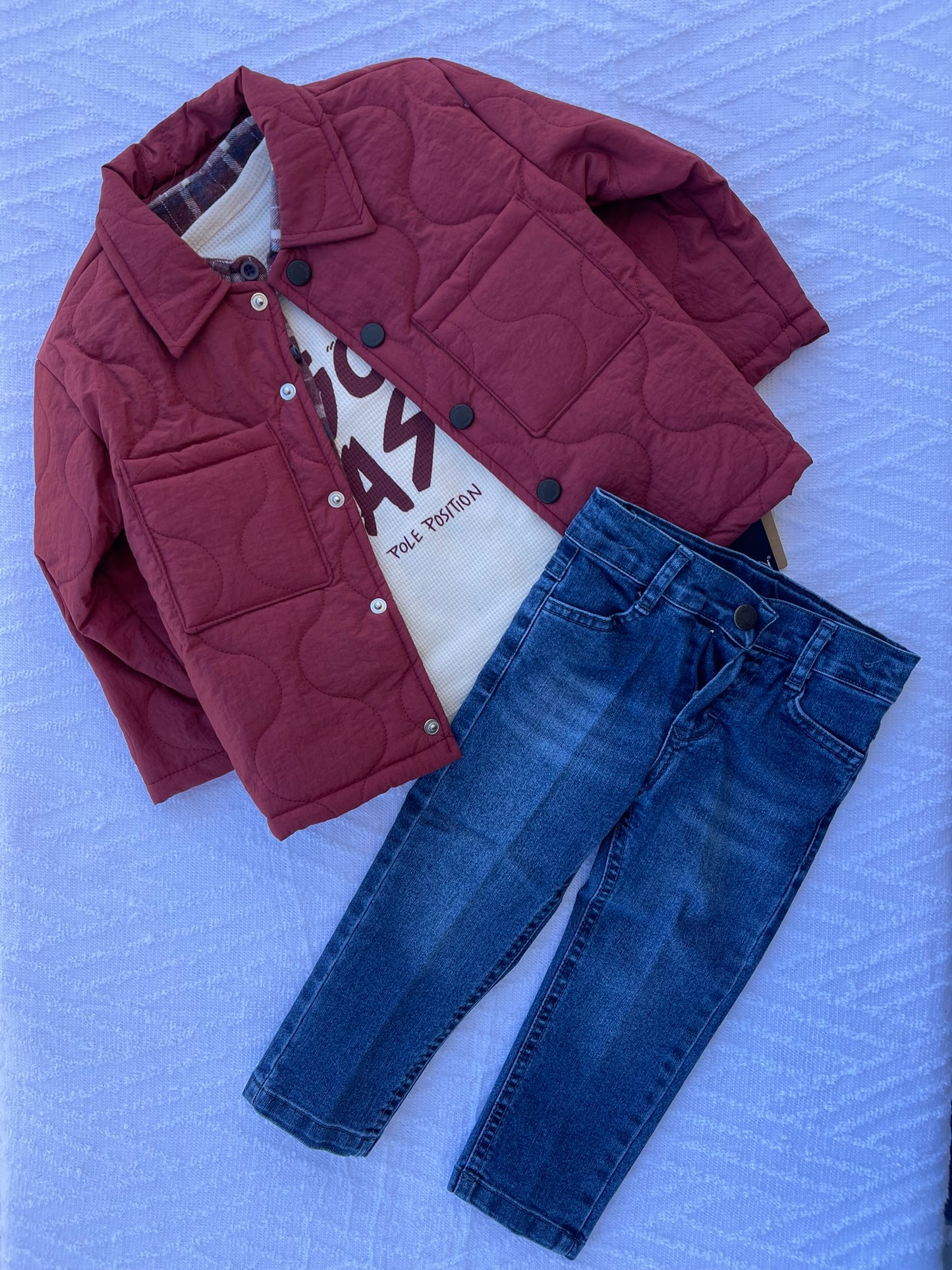 Ensemble 4 pieces Jacket+chemise+sweatshirt+pantalon