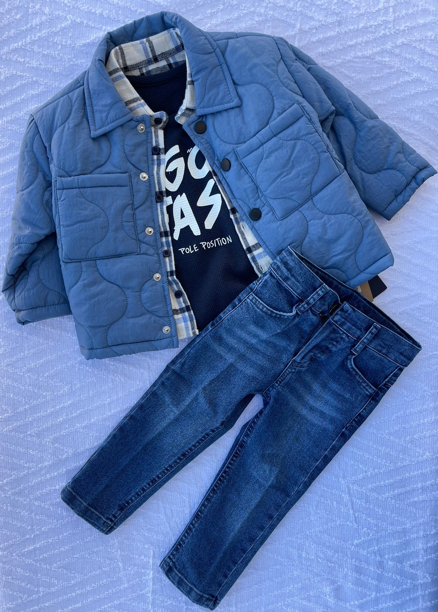 Ensemble 4 pieces Jacket+chemise+sweatshirt+pantalon