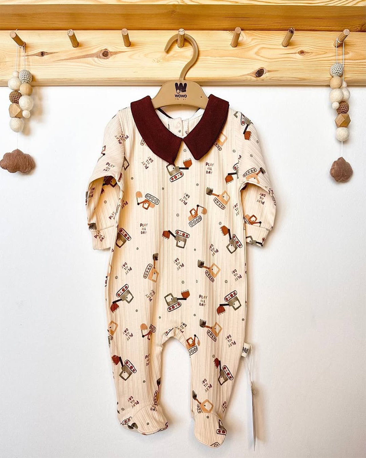 Grenouillère à motifs coton