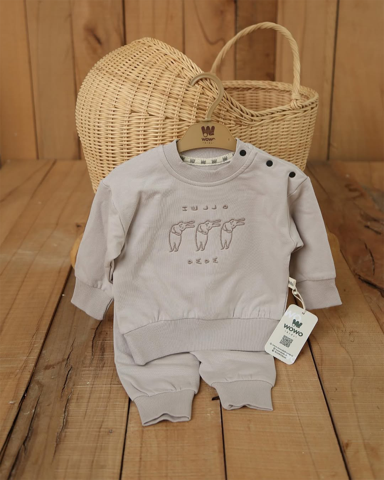 Ensemble 2 pièces petits lapins