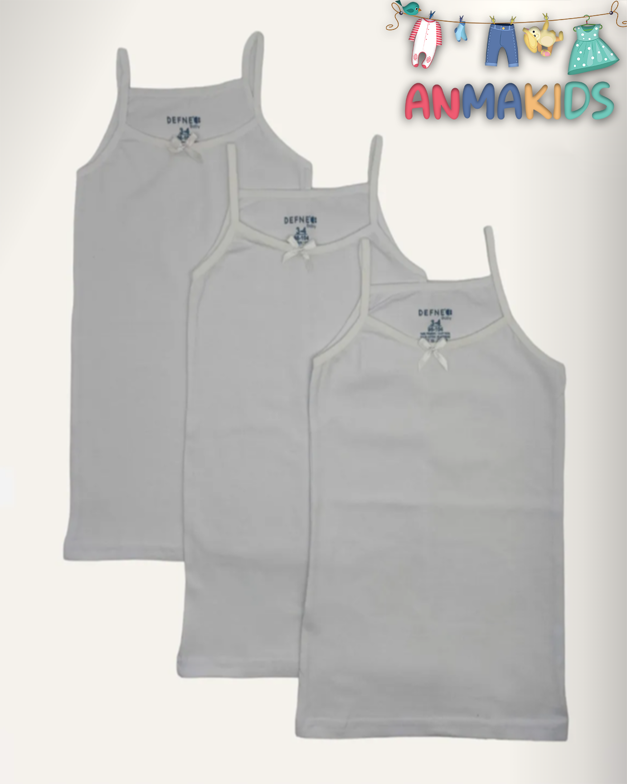 pack de 3 débardeurs à motifs sans manches