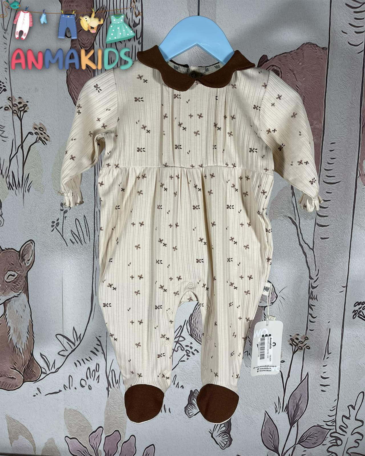 Grenouillère petites fleurs coton