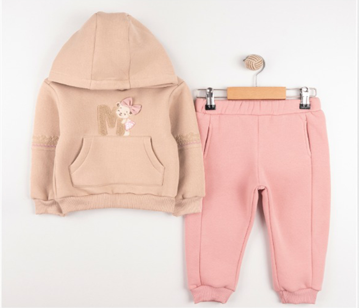 Survêtement molletonné pour filles Sweat à capuche et pantalon