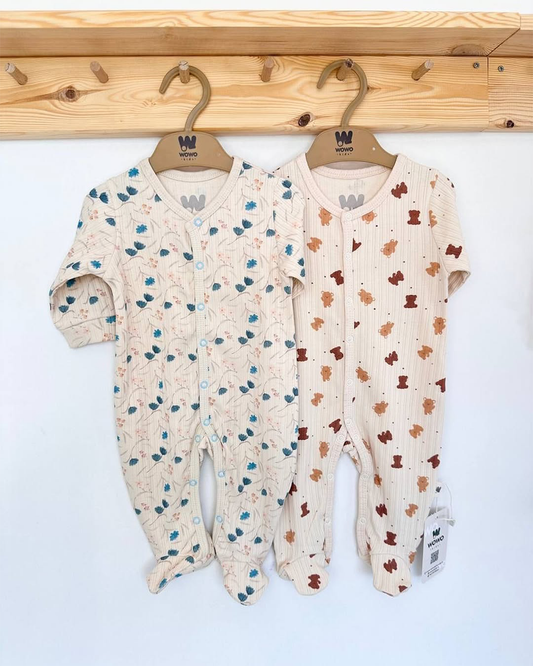 Grenouillère à motifs coton