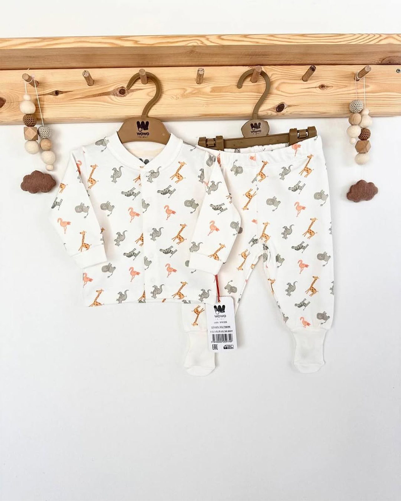 Ensemble 2 pièces 100%coton avec chaussettes