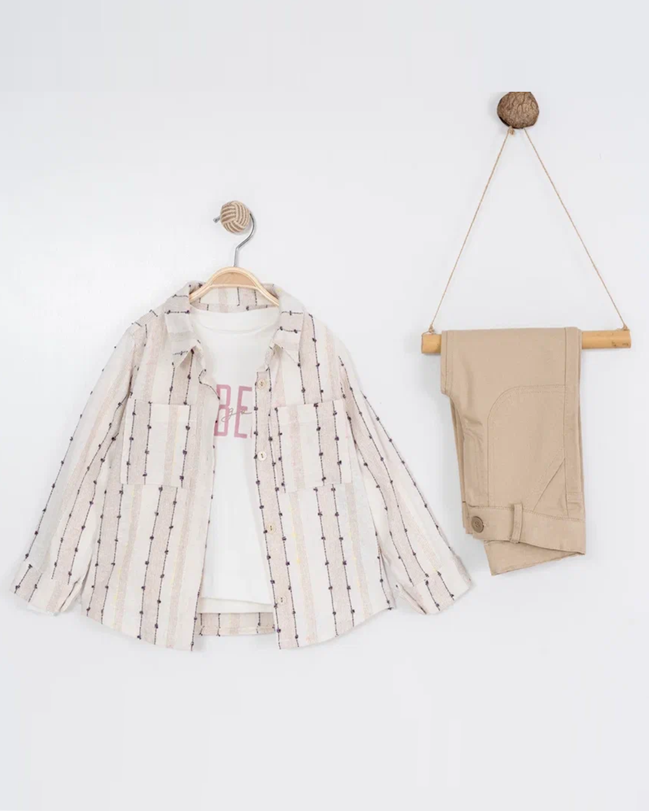 Ensemble 4 pieces Jacket+chemise+Tshirt+jean