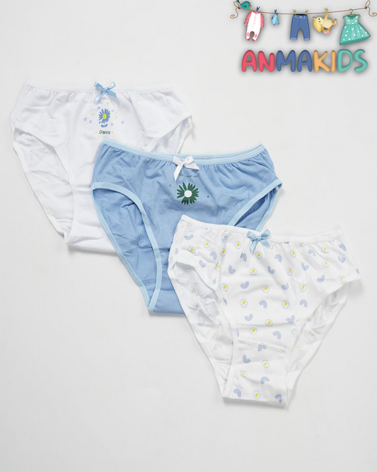 Pack de 3 culottes avec ruban.