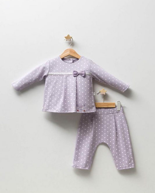 pyjama 2 pièces avec ruban pour fille