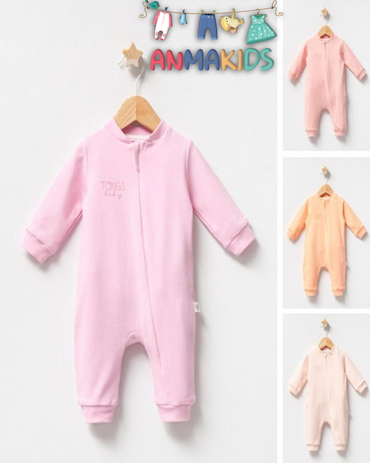 Grenouillère unie coton bébé fille